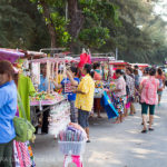 Street vendors along beach road