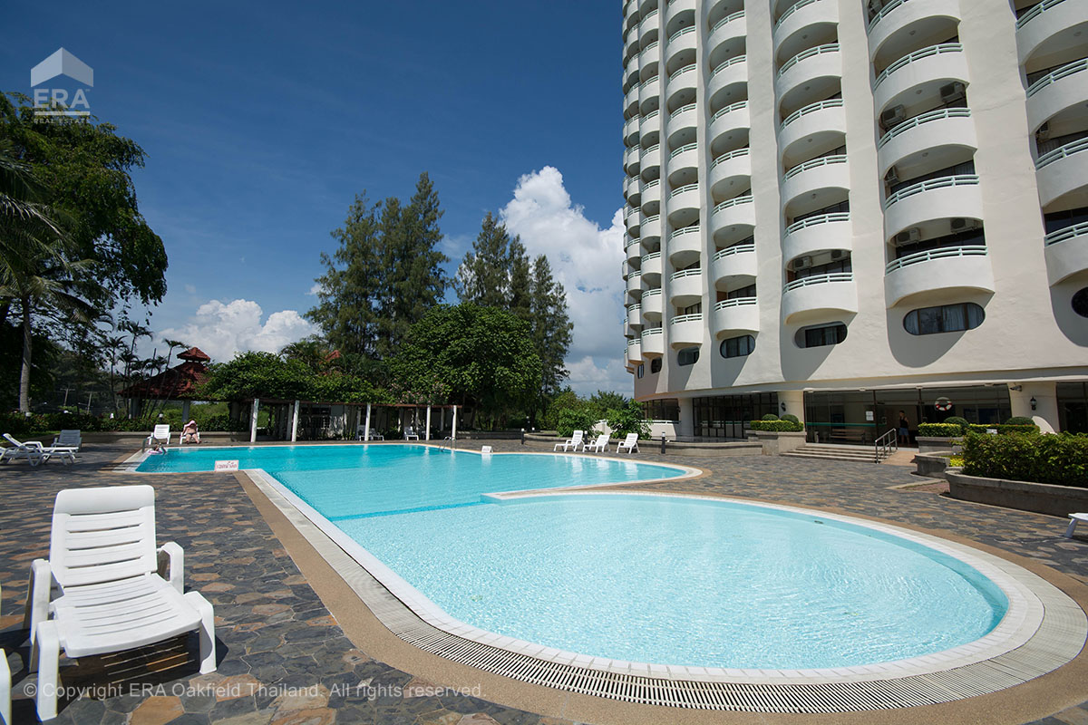Pool area in front of VIP condominium in Mae Ramphung